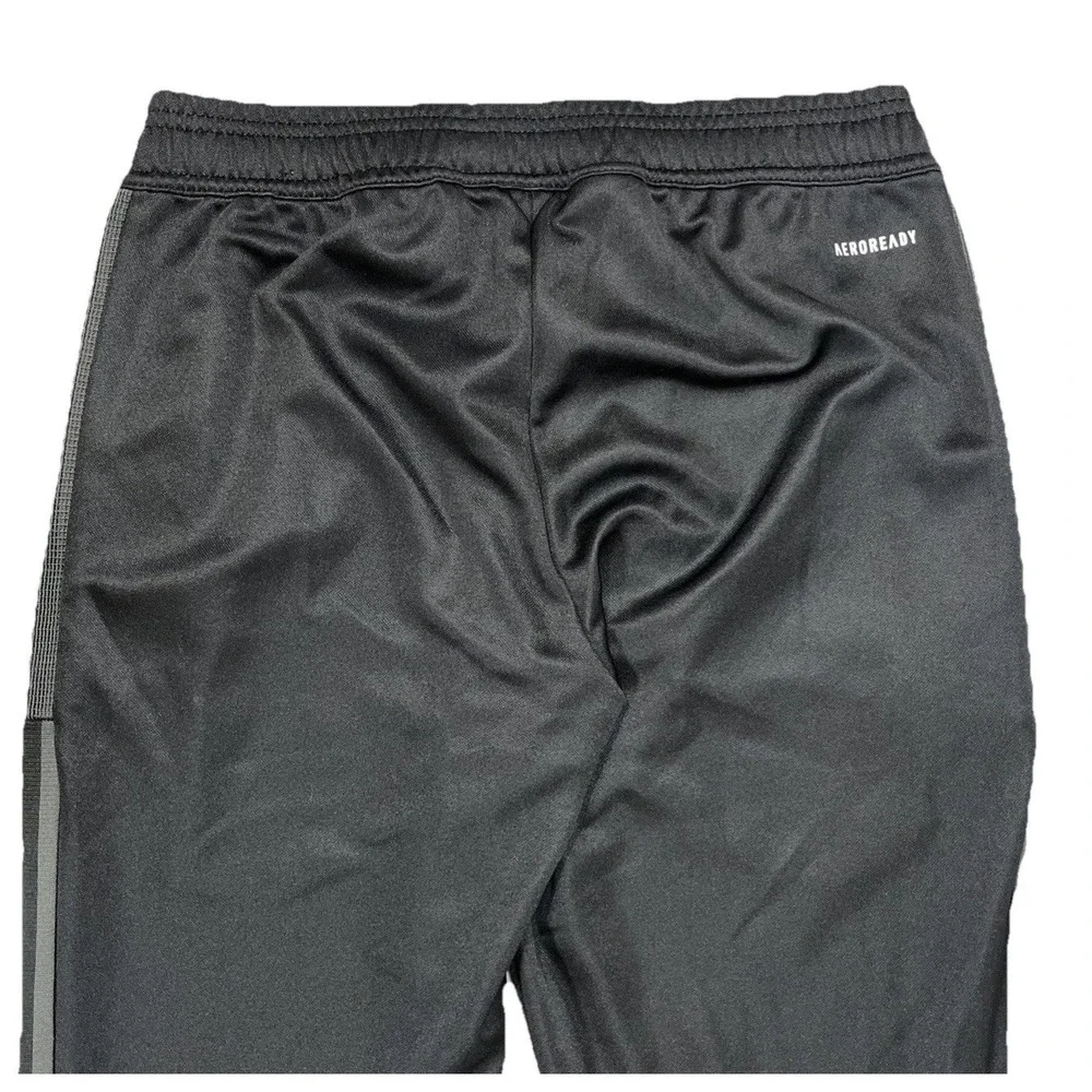 Adidas Mens Tiro Aeroready Track Pants Size‎ Small  Black Gray Striped Soccer